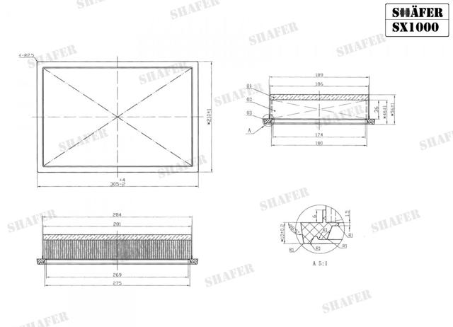 Элемент воздушного фильтра Shafer SX1000 цена, от 5.50 USD