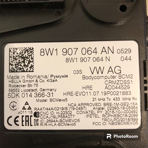  VAG 8W1907064AN цена, от 126.98 USD