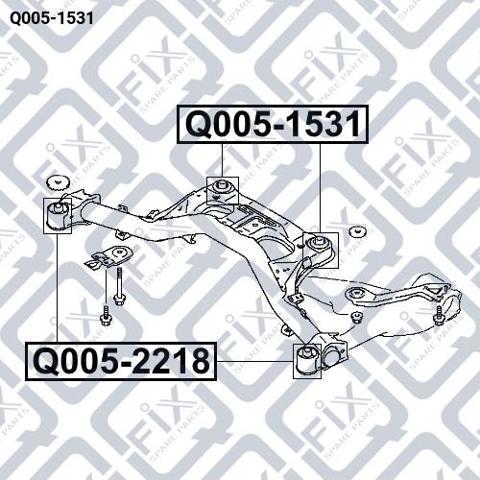 Сайлентблок заднего подрамника Q-fix Q0051531 цена, от 23.02 USD