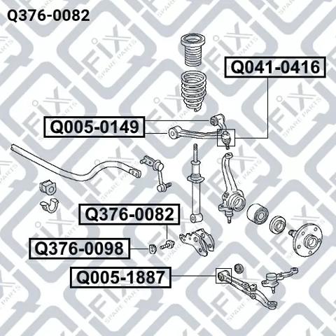 Q3760082 Q-fix Болт крепления заднего развального рычага, внутренний