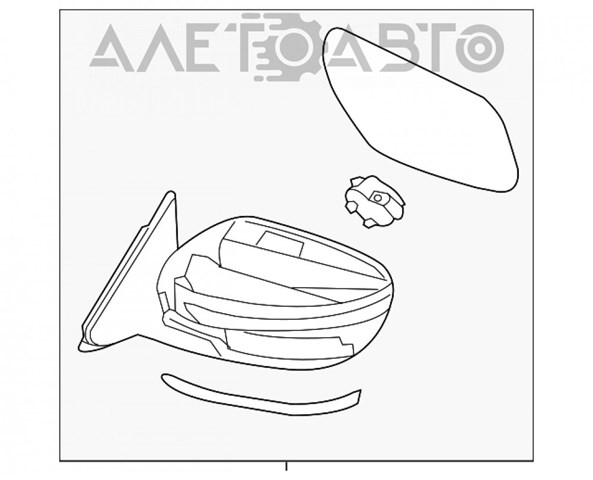 Наружное зеркало правое Nissan/Infiniti 963014BA3A цена, от 142.03 USD