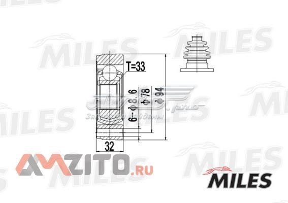 ШРУС внутренний передний GA10001 Miles