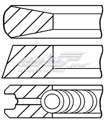 08-135300-00 Goetze anéis do pistão para 1 cilindro, std.