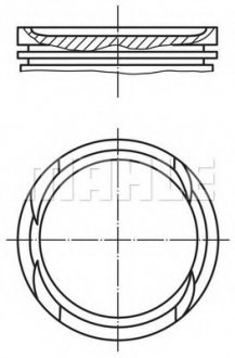 Поршень на 1 цилиндр, 2-й ремонт 0100501 Mahle Original