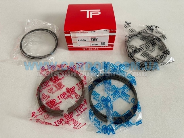 42060050 TPR kit de anéis de pistão de motor, 2ª reparação ( + 0,50)