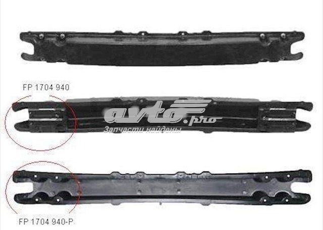 Шина бампера переднего FPS FP1704943 цена, от 22.39 USD