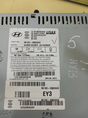  961803Q6004X Hyundai/Kia