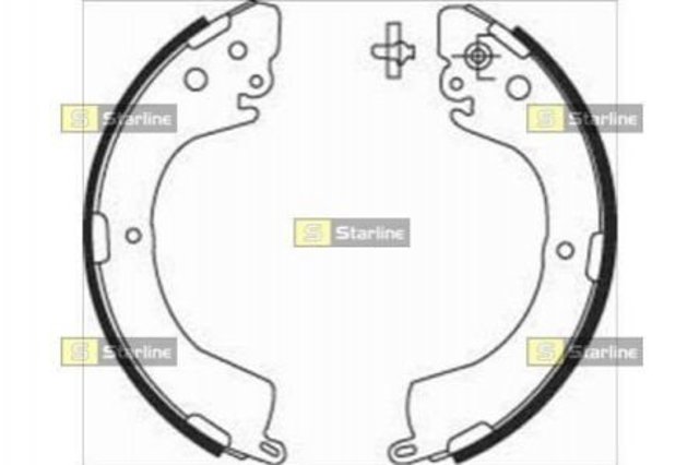Купить BC07620 Starline Задние барабанные тормозные колодки