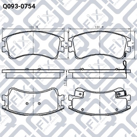 Q0930754 Q-fix Колодки передние