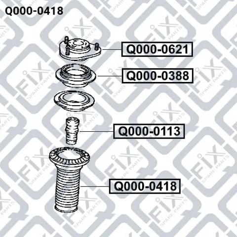 Чехол амортизатора переднего Q-fix Q0000418 цена, от 6.21 USD