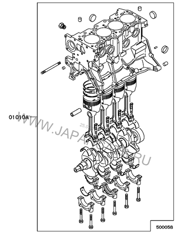 Блок цилиндров двигателя MN980270 Mitsubishi