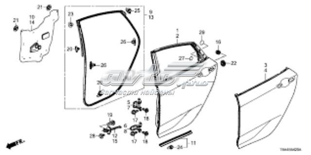 Купить 67550T2FA00ZZ Honda Дверь задняя