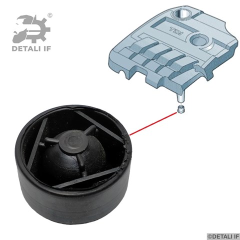 Подушка декоративной крышки мотора DF16616 Detali IF