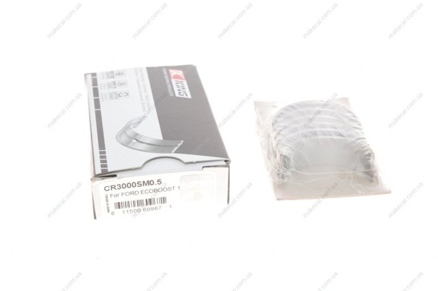 Folhas inseridas de cambota de biela, kit, 2ª reparação ( + 0,50) para Ford Fiesta (JAS, JBS)