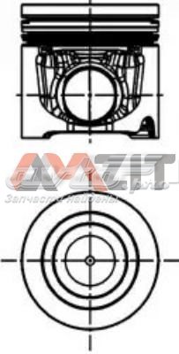 Поршень на 1 цилиндр 41106600 Kolbenschmidt