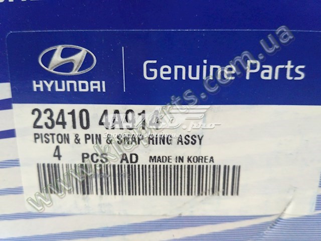 234104A914 Hyundai/Kia pistão do kit para 1 cilindro, 2ª reparação ( + 0,50)