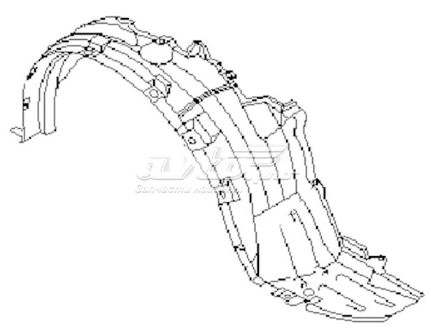 Подкрылок передний правый 6384043U10 Nissan