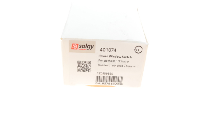 Кнопка включения мотора стеклоподъемника задняя левая 401074 Solgy