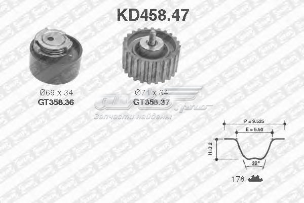 KD458.47 NTN correia do mecanismo de distribuição de gás, kit