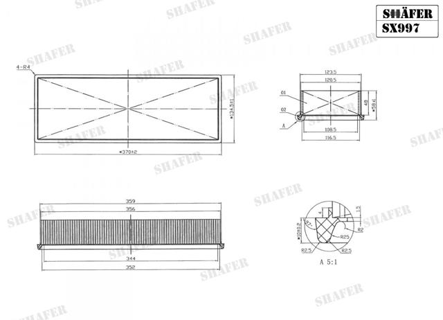 Воздушный фильтр SX997 Shafer