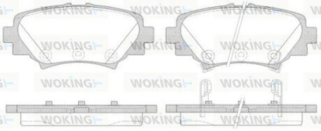 Задние тормозные колодки P1470302 Woking