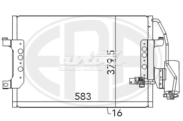 Радиатор кондиционера DELPHI TSP0225483
