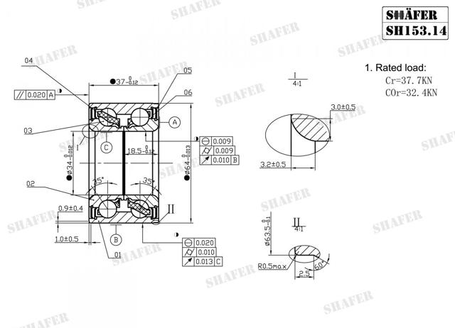 Комплект подшипника ступицы колеса Shafer SH15314K цена, от 7.74 USD