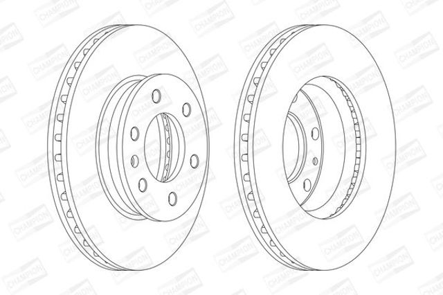 Передние тормозные диски 569136CH Champion