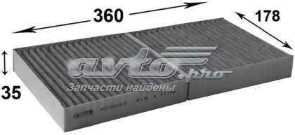 Фильтр воздушный отопителя JS Asakashi AC0022C цена, от 20.58 USD
