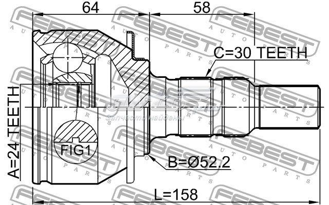 3210SRXLF1 Febest автозапчастина