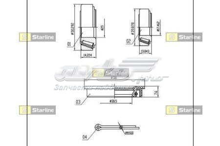 SLO00944 Starline Подшипник ступицы передней и задней
