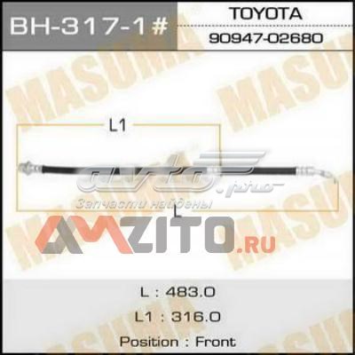 Шланг тормозной передний, левый Masuma BH3171 цена, от 13.24 USD