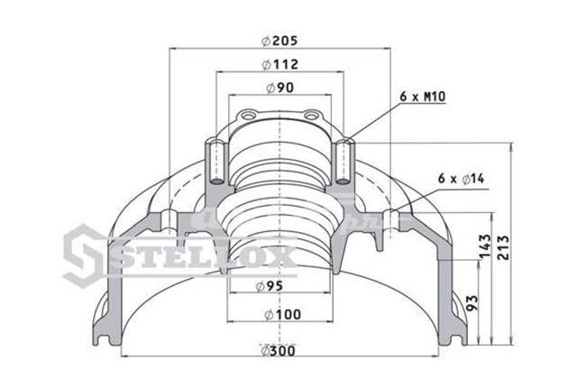 Тормозной барабан 01650600 PE Automotive