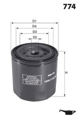 ELH4279 Mecafilter Масляный фильтр двигателя