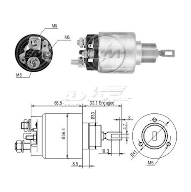 Реле втягивающее стартера BOSCH 2339303397 Реле втягивающее стартера BOSCH 2339303397