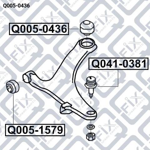 Сайлентблок переднего рычага Q0050436 Q-fix