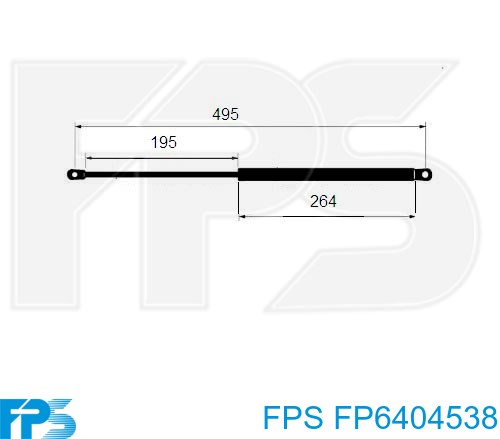 FP6404538 FPS Амортизатор крышки багажника