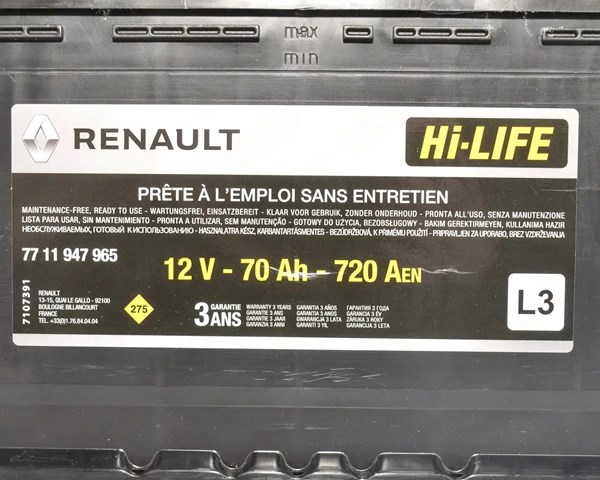 АКБ Renault (RVI) 7711947965
