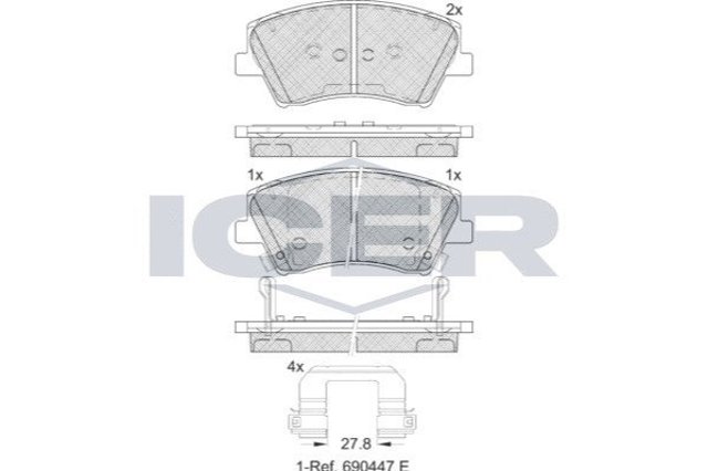 Колодки Icer 182314 цена, от 37.52 USD