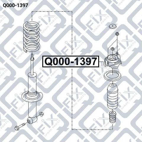 Опора амортизатора заднего Q0001397 Q-fix