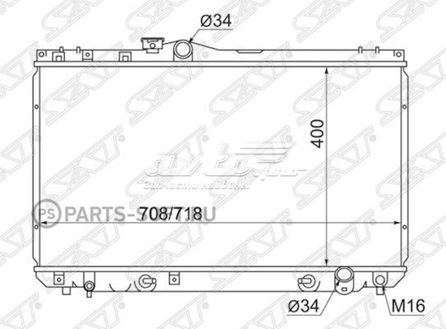 Радиатор охлаждения двигателя SAT TY000590 цена, от 165.45 USD