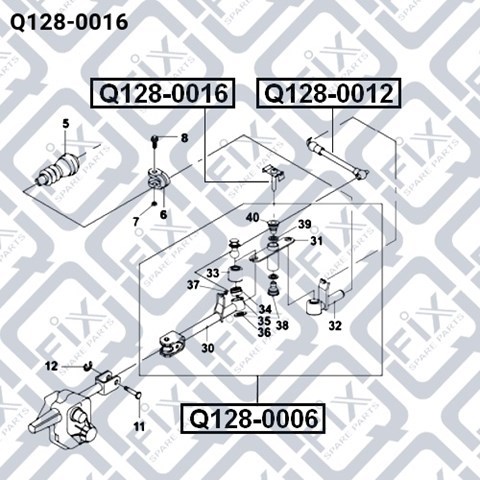 Q1280016 Q-fix Кронштейн кулисы КПП