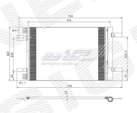 Радиатор кондиционера SIGNEDA RC940458