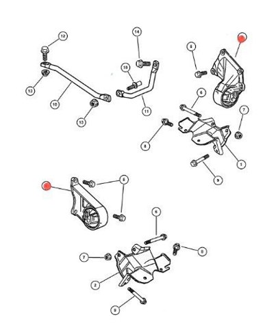 A6652200216 Mercedes Подушка (опора) двигателя, левая