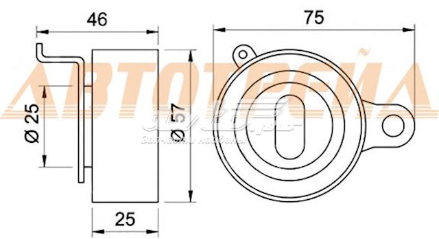 Ролик натяжителя NSK 57TB0505B01