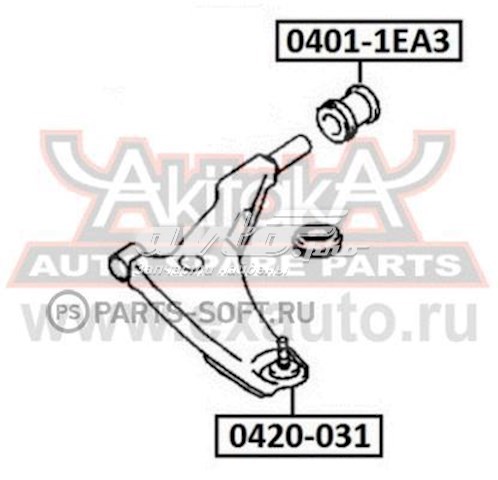 Сайлентблок переднего нижнего рычага 04011EA3 Akitaka