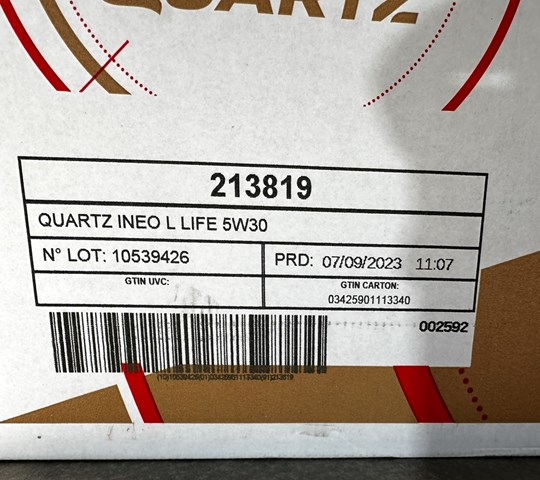 213819 TOTAL Aceite de motor original y equivalente