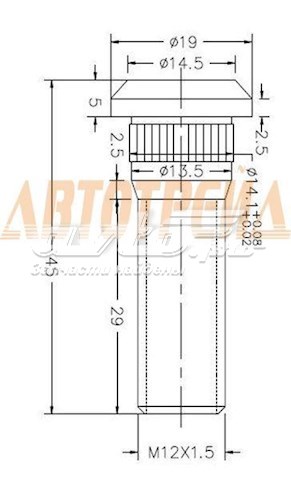 Шпилька колесная передняя ST9094202049 SAT