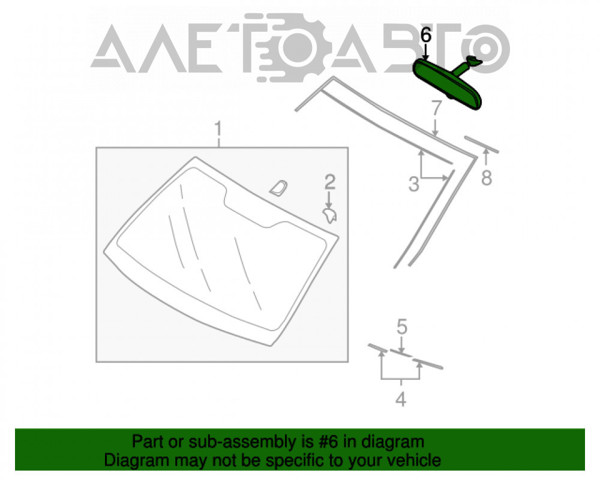 92021AG01A Subaru espelho de salão interno