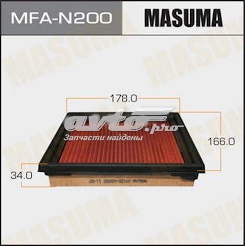MFAN200 Masuma Воздушный фильтр двигателя